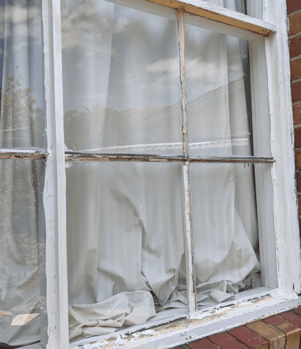 Installed glazing in a Dalpura timber frame