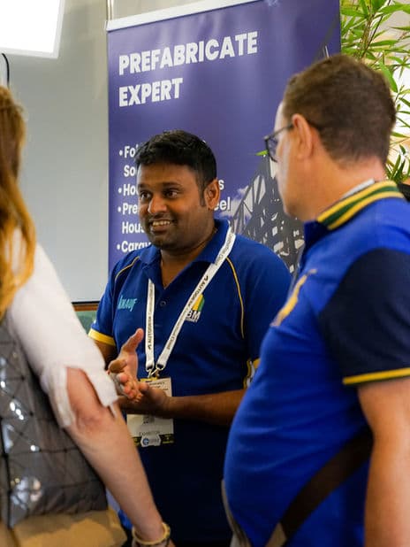 VGA team speaking with visitors at an industry exhibition